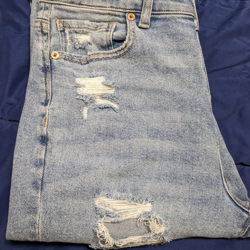 American eagle mom jeans destroyed with back of thigh slit - Picture 11 of 16